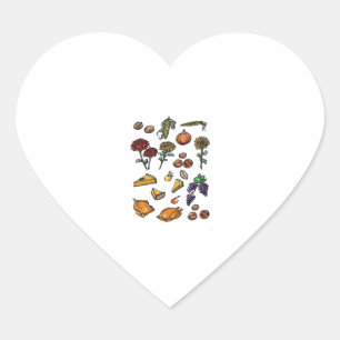 Pegatina En Forma De Corazón Día de Acción de Gracias otoño atributos Classic T