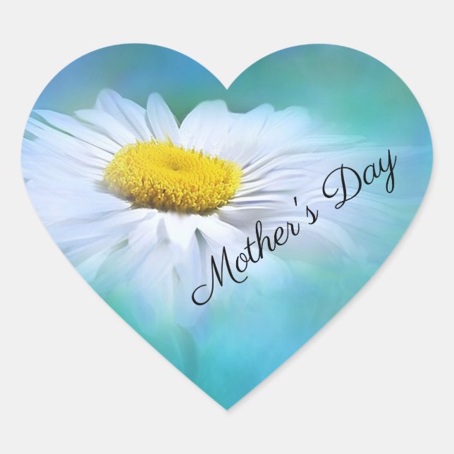 Pegatina En Forma De Corazón Día de la madre (Anverso)
