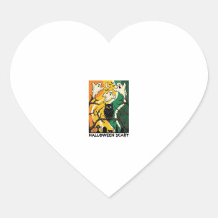 Pegatina En Forma De Corazón Día de las Brujas Buho Negro Fantasmas Cementerio_
