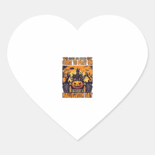 Pegatina En Forma De Corazón Día de las Brujas Duendes Fantasmas Ven a Jugar Oc