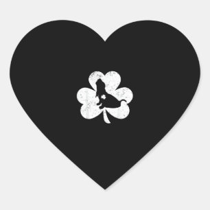 Pegatina En Forma De Corazón Día de San Patricio