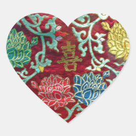 Pegatina En Forma De Corazón Día de San Valentín chino