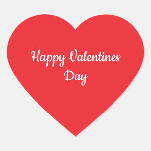Pegatina En Forma De Corazón Día de San Valentín Corazón Rojo Colorido Romático
