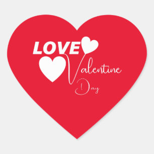 Pegatina En Forma De Corazón Día de San Valentín de amor romántico