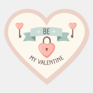 Pegatina En Forma De Corazón Día de San Valentín - Sé mi valentina