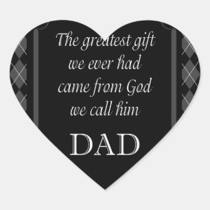 Pegatina En Forma De Corazón Día del Padre - Cumpleaños "El mejor regalo que no