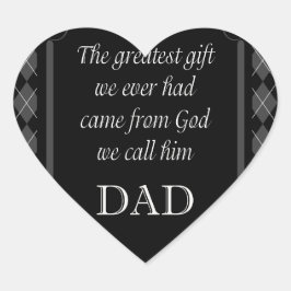 Pegatina En Forma De Corazón Día del Padre - Cumpleaños "El mejor regalo que no