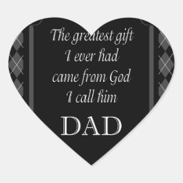 Pegatina En Forma De Corazón Día del Padre - Cumpleaños "El mejor regalo que yo