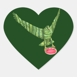Pegatina En Forma De Corazón Día Nacional del Sandía Águila