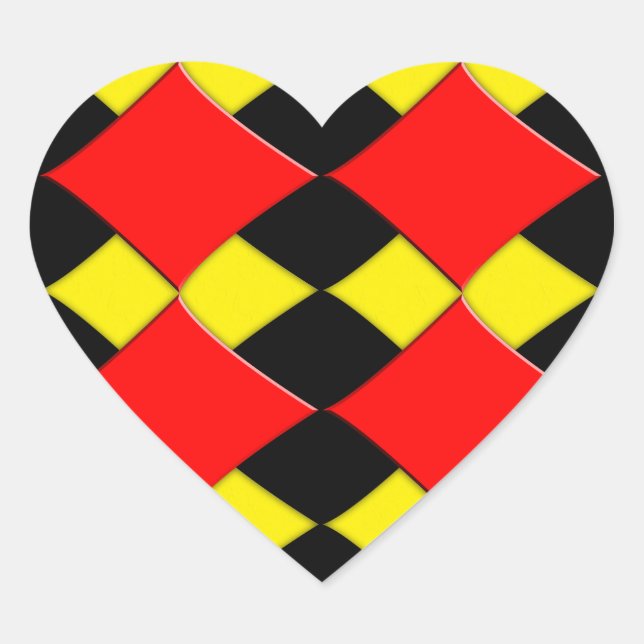 Pegatina En Forma De Corazón Diamantes (Anverso)