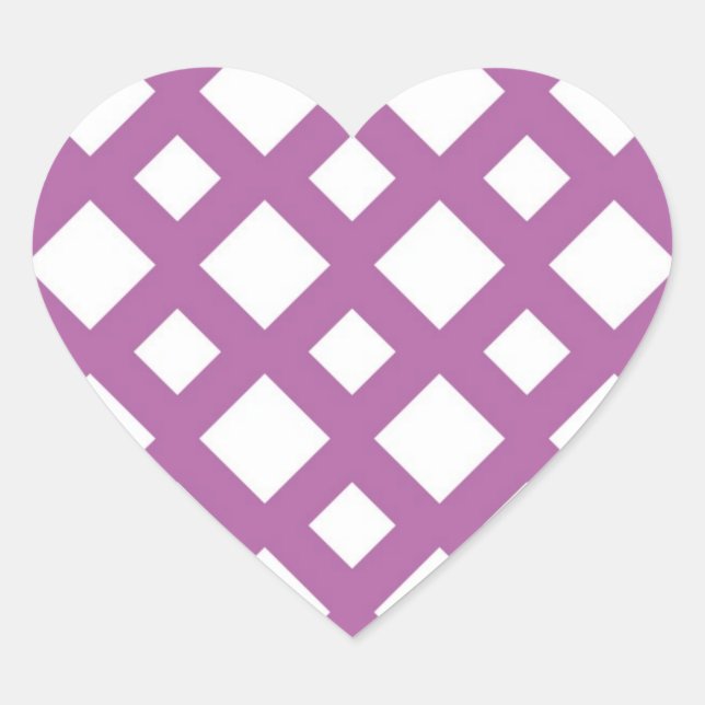 Pegatina En Forma De Corazón Diamantes blancos en la lavanda (Anverso)