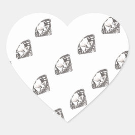 Pegatina En Forma De Corazón Diamantes en un