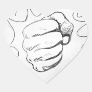 Pegatina En Forma De Corazón Dibujo de lápiz con lápiz de puntas de marihuana d