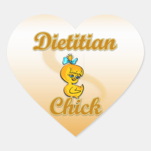 Pegatina En Forma De Corazón Dietitian Chick