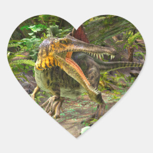 Pegatina En Forma De Corazón Dinosaurio Spinosaurus
