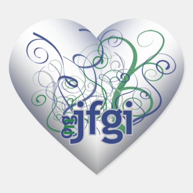 Pegatina En Forma De Corazón ¡Dios mío! jfgi (Anverso)