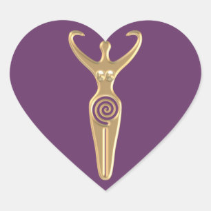 Pegatina En Forma De Corazón Diosa espiral