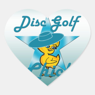 Pegatina En Forma De Corazón Disco Golf #7