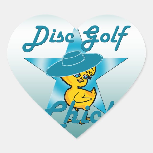 Pegatina En Forma De Corazón Disco Golf #7 (Anverso)