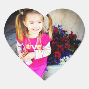 Pegatina En Forma De Corazón Diseñar su propio Personalizado Pegatinas fotográf