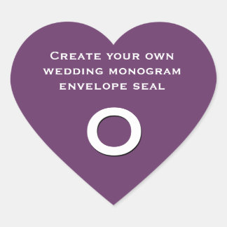 Pegatina En Forma De Corazón Diseñar tu Boda de color Personalizado Monograma V