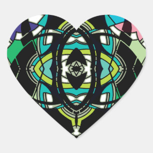 Pegatina En Forma De Corazón Diseño a cuadros