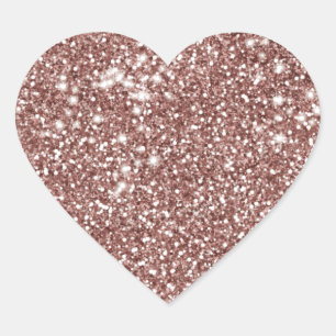 Pegatina En Forma De Corazón Diseño de apariencia de textura de Purpurina de or