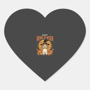 Pegatina En Forma De Corazón Diseño de calabaza de perro Beagle Halloween Howl-