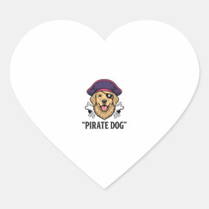 Pegatina En Forma De Corazón Diseño de camiseta con grabado vintage de perro pi