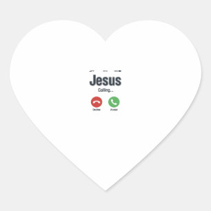 Pegatina En Forma De Corazón Diseño de camiseta cristiana de pantalla de teléfo