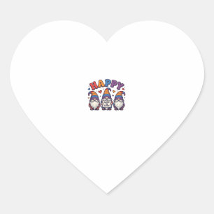 Pegatina En Forma De Corazón Diseño de camiseta de arcoíris gnomo del mes del o