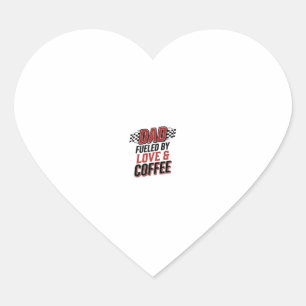 Pegatina En Forma De Corazón Diseño de camiseta de carreras para papá impulsado