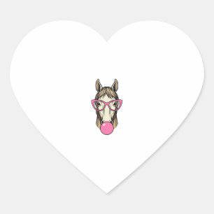 Pegatina En Forma De Corazón Diseño de camiseta de gafas de color rosa chicle d