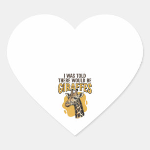 Pegatina En Forma De Corazón Diseño de camiseta de grabado vintage de jirafa di