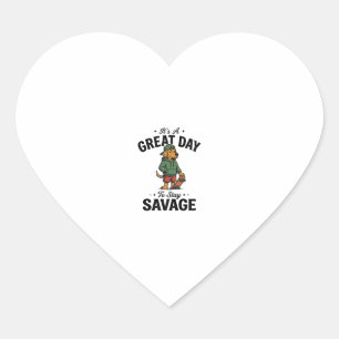 Pegatina En Forma De Corazón Diseño de camiseta de grabado vintage de perro sal