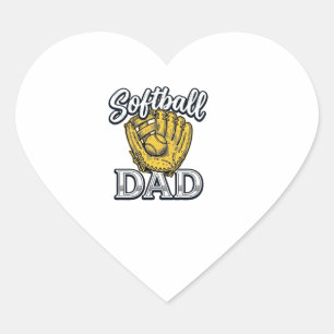Pegatina En Forma De Corazón Diseño de camiseta de guante vintage para papá de 