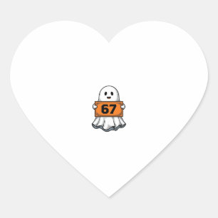 Pegatina En Forma De Corazón Diseño de camiseta de Halloween Vintage Ghost Numb