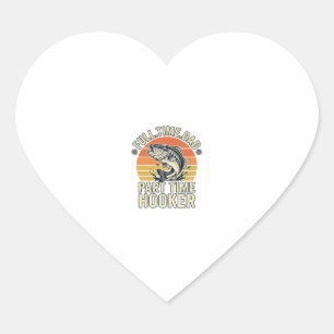 Pegatina En Forma De Corazón Diseño de camiseta de lubina vintage para papá div
