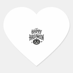 Pegatina En Forma De Corazón Diseño de camiseta de murciélago de calabaza feliz