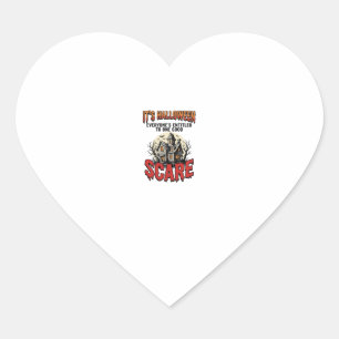 Pegatina En Forma De Corazón Diseño de camiseta de susto de casa embrujada de H