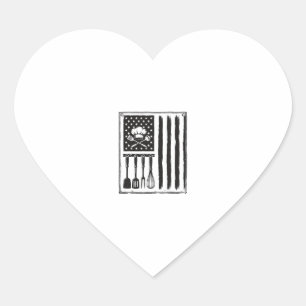 Pegatina En Forma De Corazón Diseño de camiseta de utensilios de cocina con ban