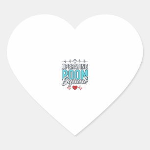 Pegatina En Forma De Corazón Diseño de camiseta del equipo quirúrgico de la sal