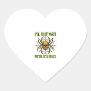 Pegatina En Forma De Corazón Diseño de camiseta divertida de Halloween de cráne