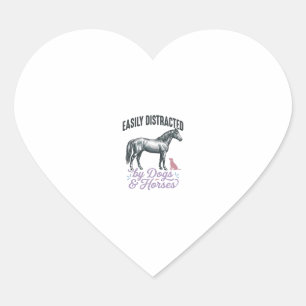 Pegatina En Forma De Corazón Diseño de camiseta fácilmente distraído por perros
