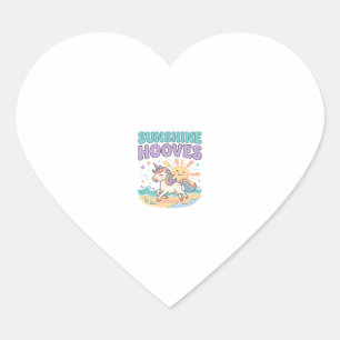 Pegatina En Forma De Corazón Diseño de camiseta gráfica trendy pezuñas unicorni