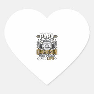 Pegatina En Forma De Corazón Diseño de camiseta Papa e hijo mejor amigo para to