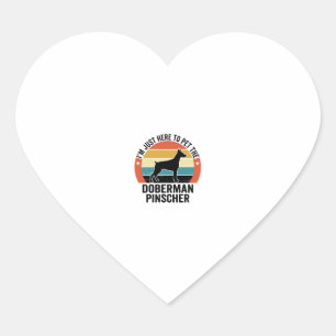 Pegatina En Forma De Corazón Diseño de camiseta para amantes de perros Doberman