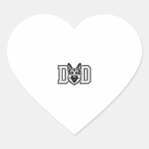 Pegatina En Forma De Corazón Diseño de camiseta vector vintage de papá pastor a
