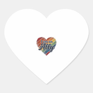 Pegatina En Forma De Corazón Diseño de camiseta vectorial corazón aliado arcoír