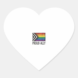 Pegatina En Forma De Corazón Diseño de camiseta vectorial de bandera de orgullo